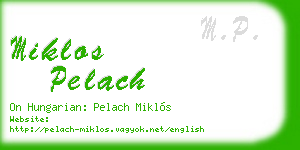 miklos pelach business card